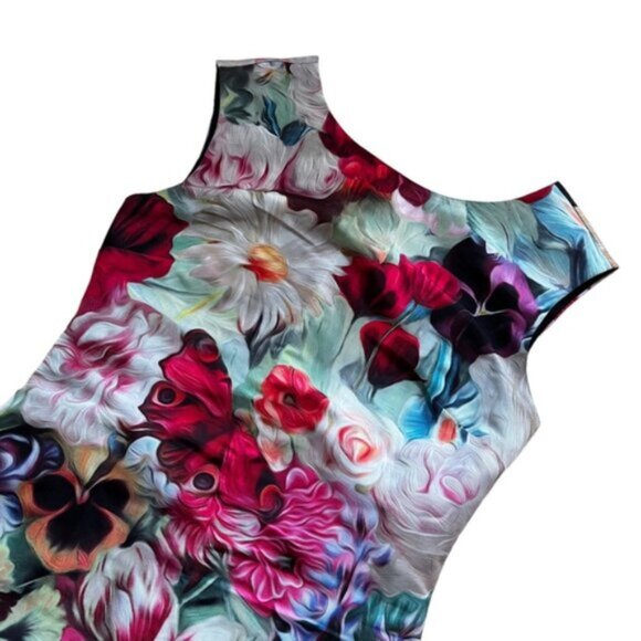 Ted Baker London Sleeveless Floral Dress Size 4 - Picture 3 of 8